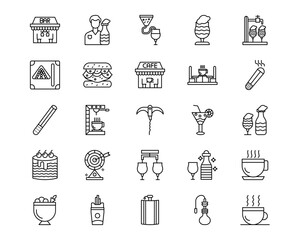 Bar Line Vector Icons