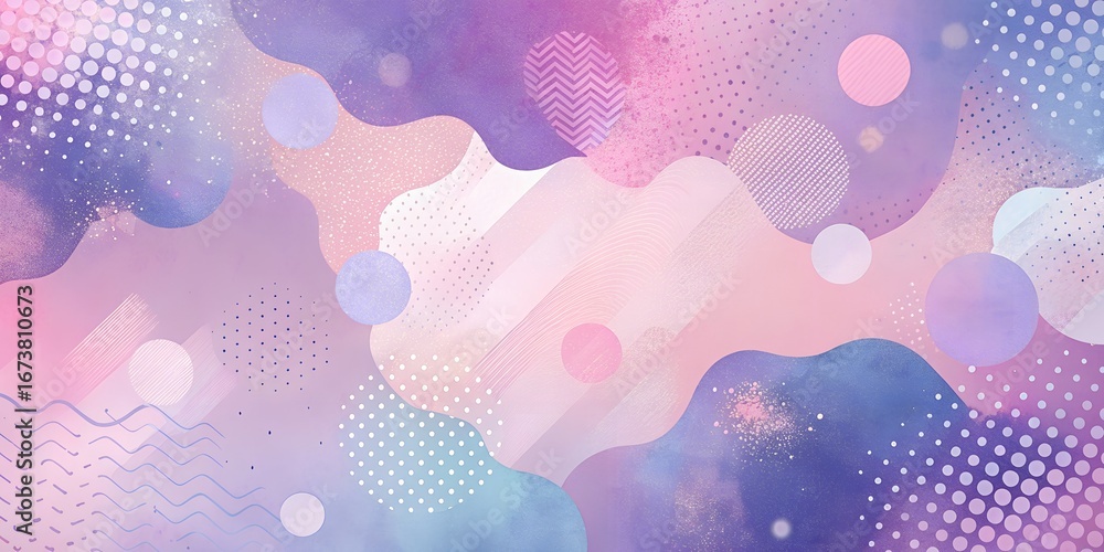 Poster abstract texture featuring soft pastel colors and geometric patterns in a dreamy design for creative