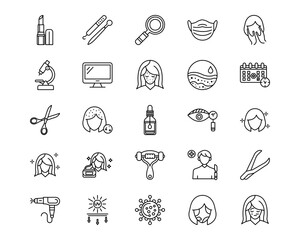 Dermatology Line Vector Icons