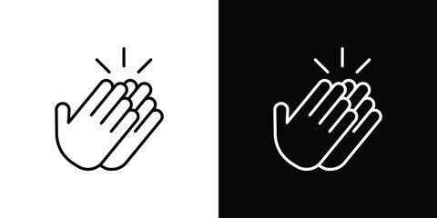 Clap icon Clip Art design. Line icons