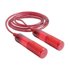 Red jump rope, transparent handles