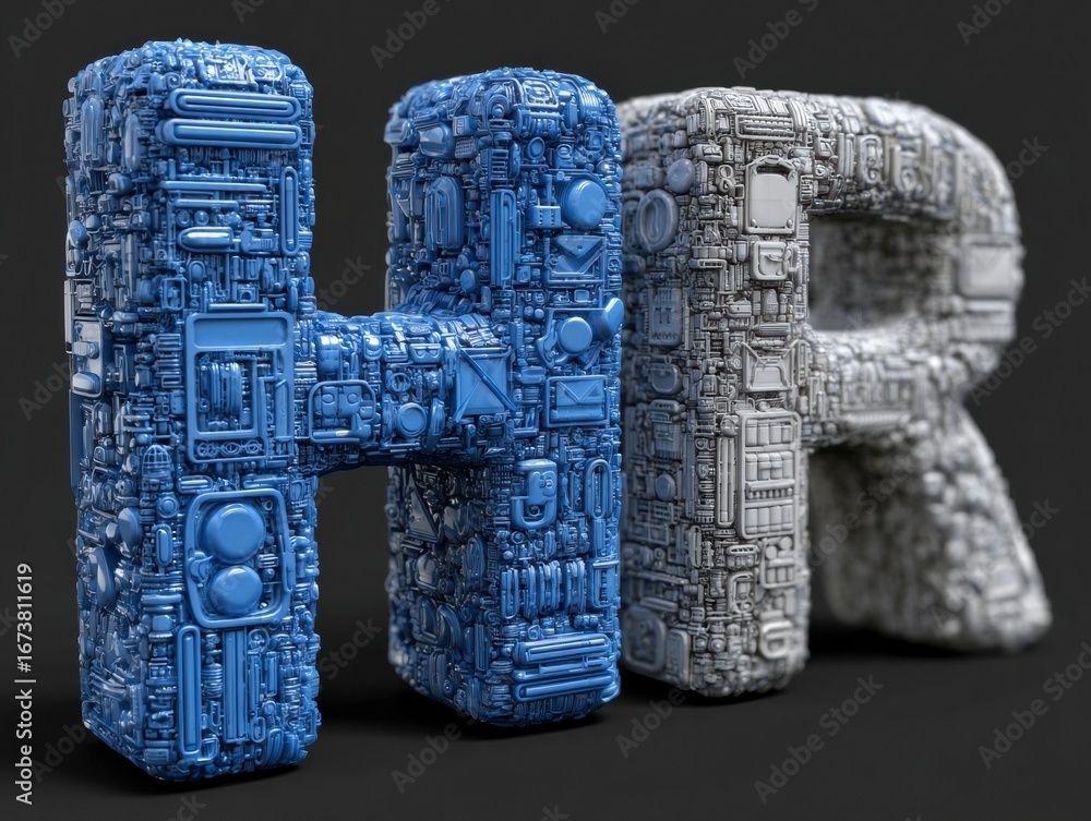 Poster abstract hfr technology: a mesmerizing 3d rendering showcases the intricate beauty of technology. ea
