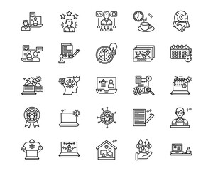 Freelancer Line Vector Icons