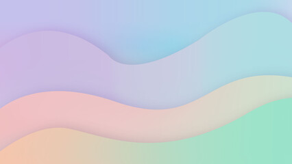 Abstract Pastel Gradient Background with Fluid Waves