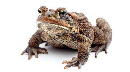 Naklejka premium Toad portrait against white background
