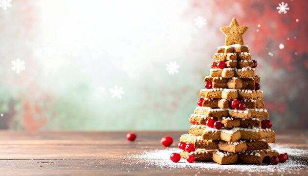 Christmas tree-shaped cookies