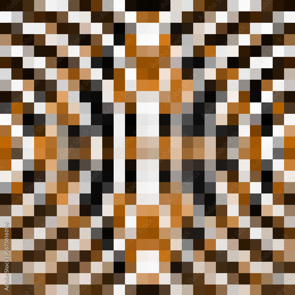 Poster abstract pixelated background with symmetrical arrangement