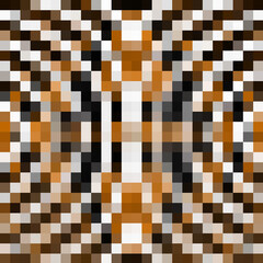 Abstract Pixelated Background With Symmetrical Arrangement