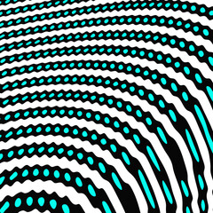 Abstract Wavy Lines Background With Cyan Dots