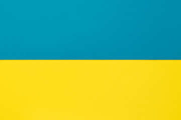 National flag of Ukraine with yellow and blue stripes, symbolizing the country, patriotism, freedom