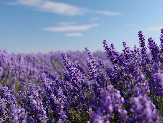 Obraz premium Purple Field Under Sky