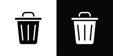 Trash Bin icon graphic doodle designs collection