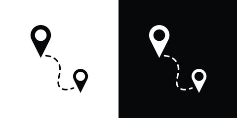 Route icon graphic doodle designs collection