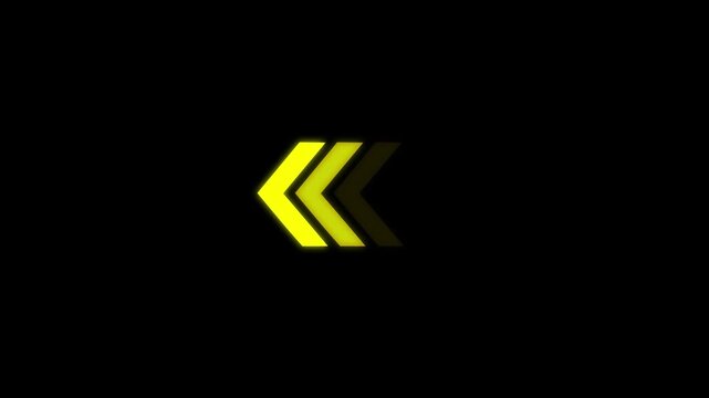Road Traffic Signal icon Animation in Black Background 
