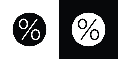 Percentage icon graphic doodle designs collection