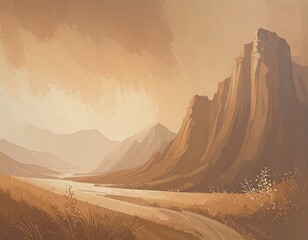 sunset in the mountains