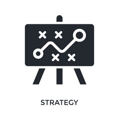 Strategy Icon Glyph Style. Vector Illustration For Graphic Design