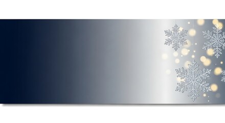 Elegant winter snowflakes and shimmering bokeh lights create a festive holiday background