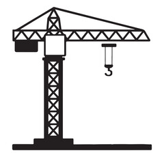 Construction Crane Vector Illustration