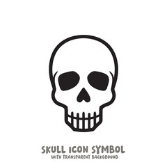 Fototapeta premium Black and White Skull Icon Symbol Vector Image Illustration Minimalist Design Graphic Art