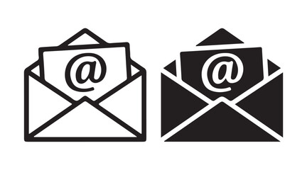 Envelope Icons Representing Email and Messaging vector illustration 