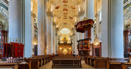 Mariazell, Styria, Austria, Europe - 15 August 2025, interior of the  Basilica