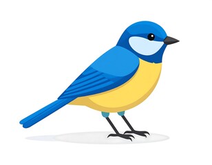 Obraz premium Cartoon blue and yellow bird