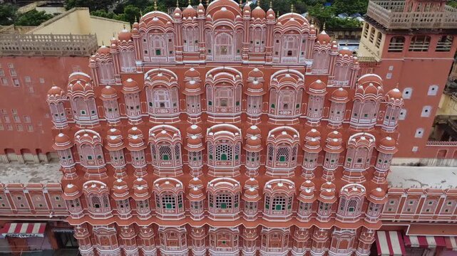 Aerial Drone View of Hawa Mahal