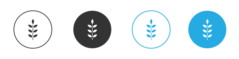 Wheat icon. simple illustration graphic doodle black design