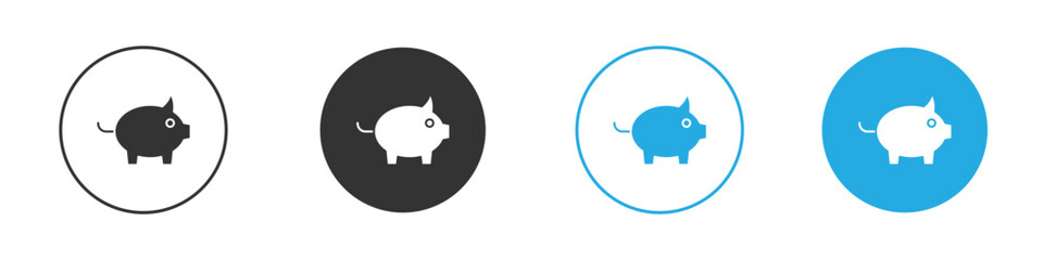 Piggy bank icon. simple illustration graphic doodle black design