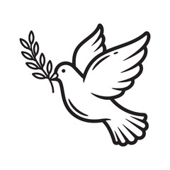 Dove of Peace with Olive Branch Symbolizing Hope and Harmony