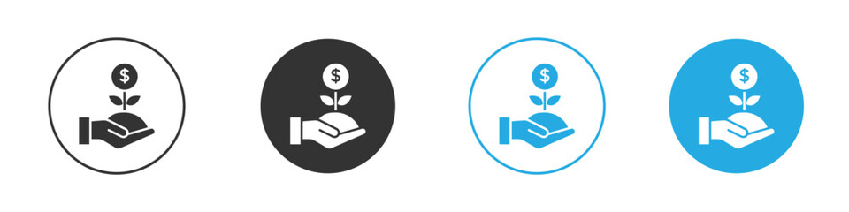 Investment icon. simple illustration graphic doodle black design