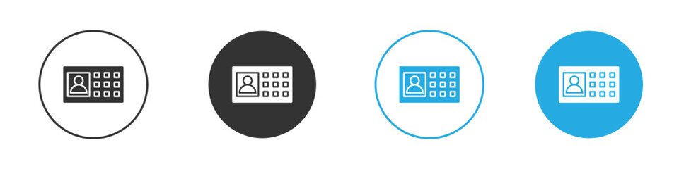 Interphone icon. simple illustration graphic doodle black design