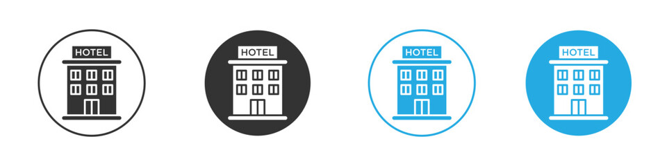 hotel icon. simple illustration graphic doodle black design