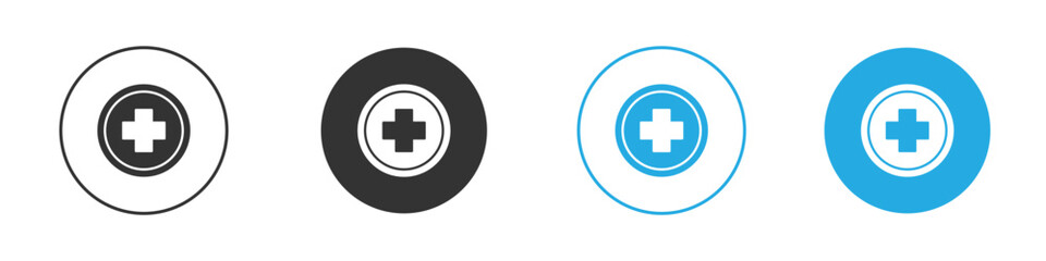 Hospital sign icon. simple illustration graphic doodle black design