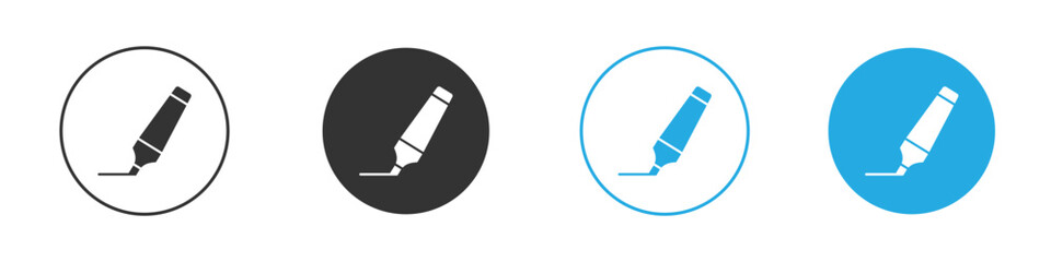 Highlighter icon. simple illustration graphic doodle black design