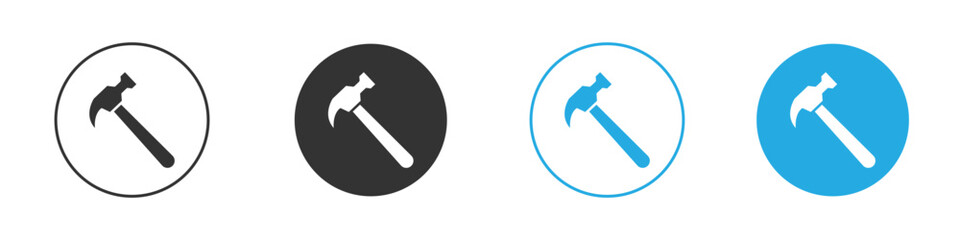 Hammer icon. simple illustration graphic doodle black design