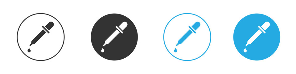 Eye dropper icon. simple illustration graphic doodle black design