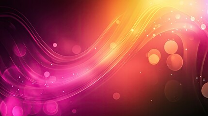 A vibrant backdrop featuring flowing lines and bokeh effects in shades of pink, orange, and yellow hues