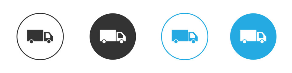 Delivery van icon. simple illustration graphic doodle black design