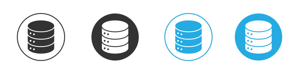 Database icon. simple illustration graphic doodle black design