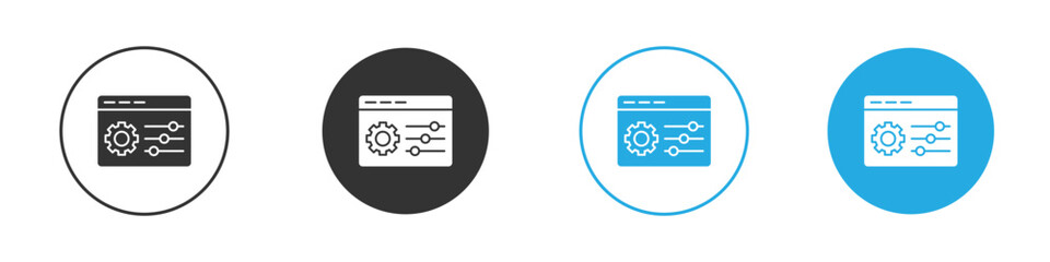 Control panel icon. simple illustration graphic doodle black design