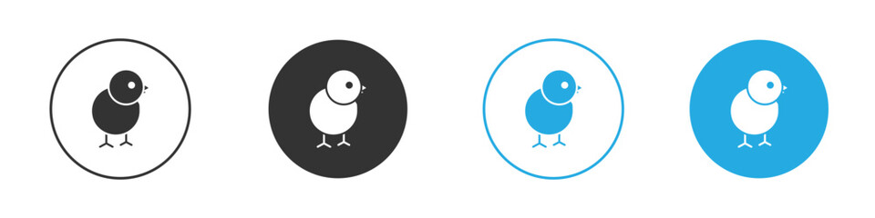 Chick icon. simple illustration graphic doodle black design