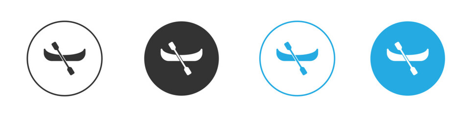 Canoe icon. simple illustration graphic doodle black design