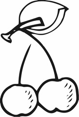 Cherries doodle sweet berries...