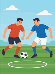 Two Man Playing Football