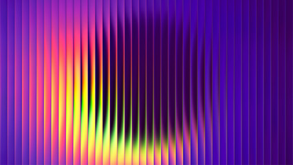 Vibrant gradient with ribbed fractal glass texture pattern and dark circular center. Dynamic abstract artwork perfect for modern banners, marketing visuals, creative backgrounds and artistic projects