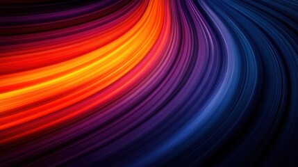 Swirling rainbow light streaks, dark background, abstract art, website design