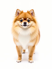 Obraz premium a brown golden yellow orange Pomeranian puppy dog