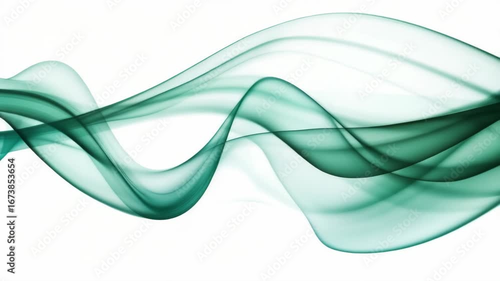 Poster abstract green wave patterns dynamic motion visual for creative design